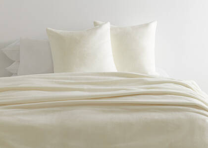 Laurent Faux Fur Bedspread White