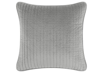 Bacall Velvet Pillow 24x24 Light Grey
