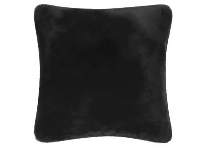 Cate Faux Fur Pillow 24x24 Black